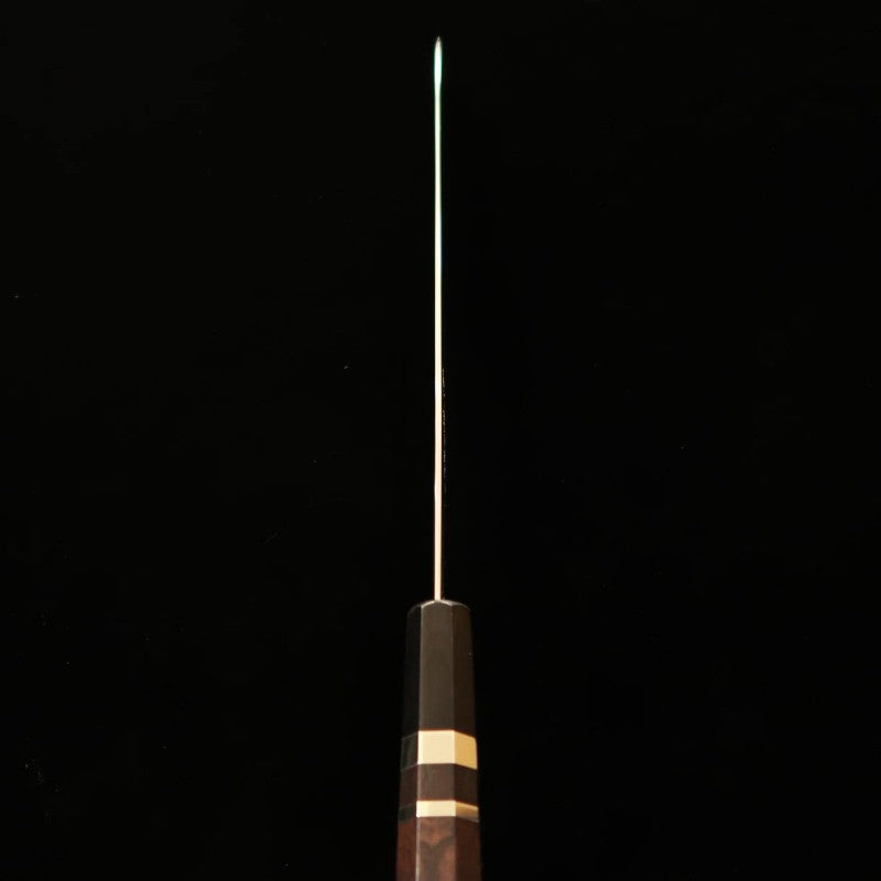 Sujihiki TADOKORO Inox Ginsan acabamento espelhado cabo em ébano (270mm)