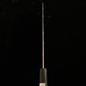 Tadokoro Hamono Makoto, finition miroir, acier Gin-san n°3, Sujihiki, manche ébène avec virole argentée (240mm)