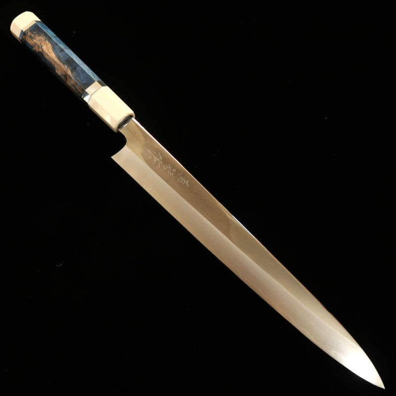 Sujihiki TADOKORO Inox Ginsan acabamento espelhado prateado madeira estabilizada  (270mm)