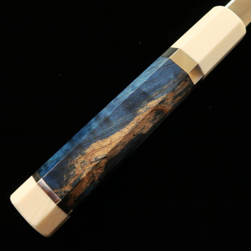 Sujihiki TADOKORO Inox Ginsan acabamento espelhado prateado madeira estabilizada  (270mm)