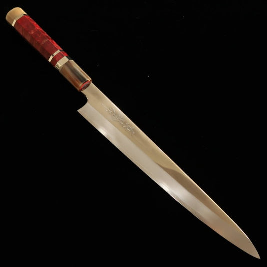 田所刃物 TADOKORO HAMONO 真琴作 鏡面 銀紙三号 筋引 スタビライズウッドハンドル  (240mm)