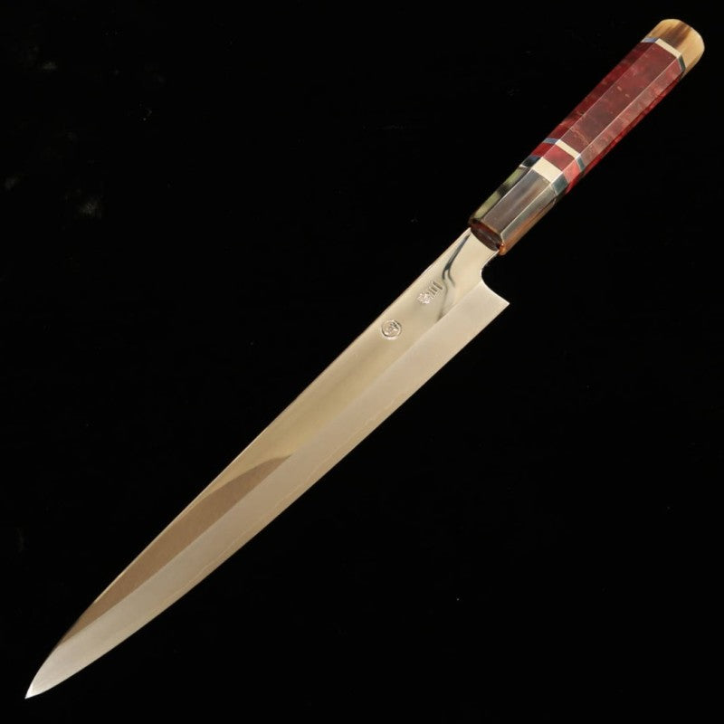 Sujihiki TADOKORO Inox Ginsan acabamento espelhado cabo de madeira estabilizada (240mm) 