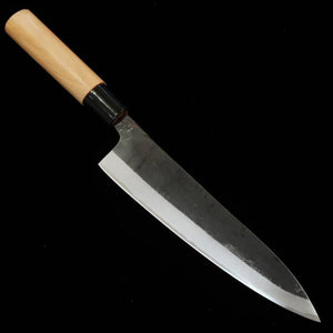 Gyuto IKENAMI HAMONO Shirogami nº 1 com cabo de cerejeira (130-180mm)