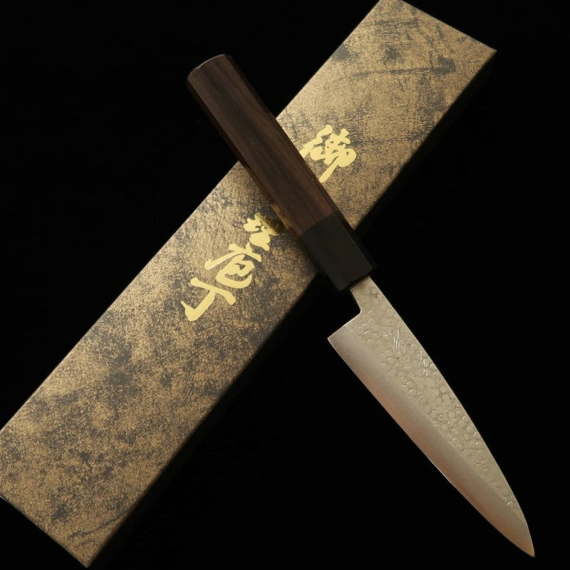 MIURA Gin-san No.3 Couteau utilitaire à simple tranchant, manche octogonal en palissandre (120 mm)