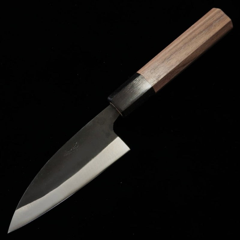 Miura MIURA Petty ancho Aogami nº2 Forja negra Mango de nogal (105 mm)