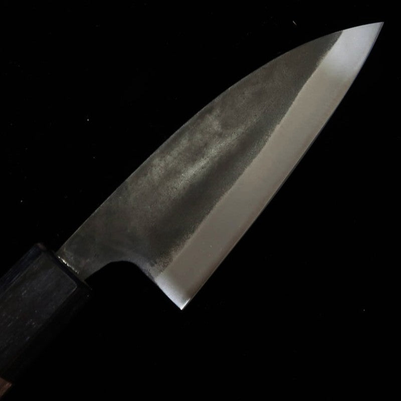 Miura MIURA Petty ancho Aogami nº2 Forja negra Mango de nogal (105 mm)