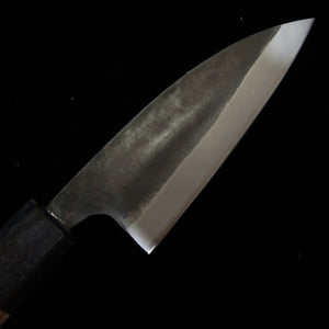 Miura MIURA Petty ancho Aogami nº2 Forja negra Mango de nogal (105 mm)
