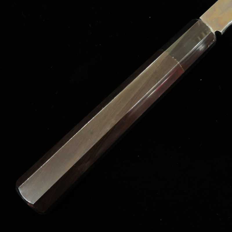 SUISIN Ikeda Miwa White Paper n°2 Mizumoto-yaki Yanagiba, finition miroir, manche octogonal en ébène (330mm)