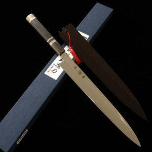 SUISIN Yanagiba INOX Honyaki Mirror-finished Ebony Octagonal Handle (270mm) 