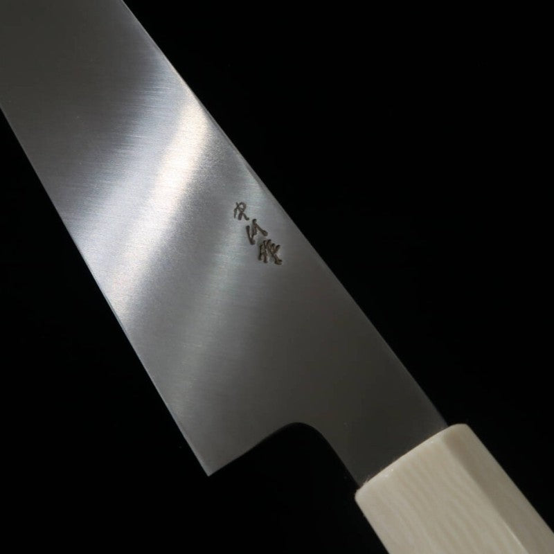 MIURA Obidama, Yanagiba, VG10, Finition miroir, Manche personnalisé turquoise (300mm)