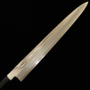 MIURA, Yanagiba, Acier Gin n°3, avec rainure pour l'écoulement du sang, Manche en ébène, Fourreau en magnolia (330 mm)