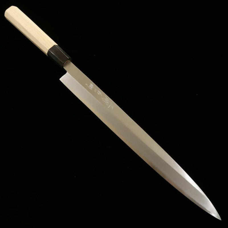 Yanagiba MIURA Shirogami No. 2 Acabamento Kasumi Cabo octogonal Magnólia (270/300mm)
