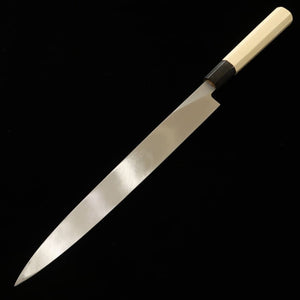 MIURA, Yanagiba, Acier blanc n°2, Finition Kasumi, Manche octogonal en bois de magnolia (270/300mm)