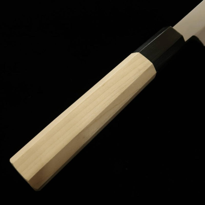 MIURA, Yanagiba, Acier blanc n°2, Finition Kasumi, Manche octogonal en bois de magnolia (270/300mm)