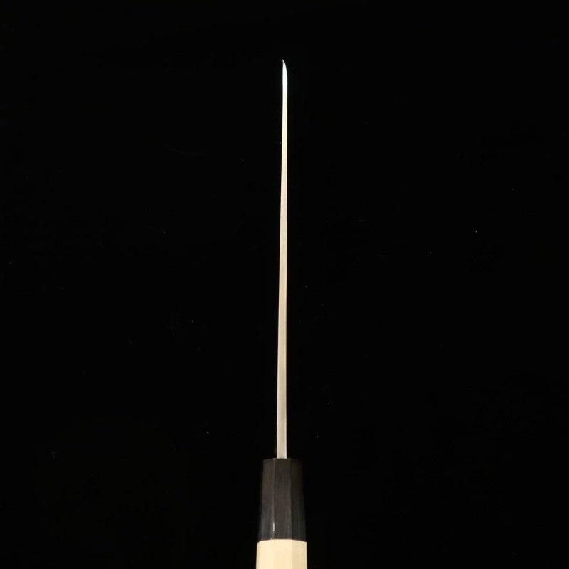 MIURA, Yanagiba, Acier blanc n°2, Finition Kasumi, Manche octogonal en bois de magnolia (270/300mm)