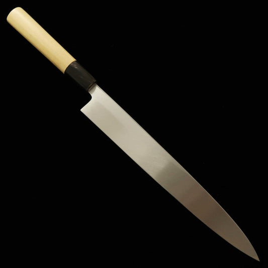 Yanagiba MIURA Jousaku Shirogami No.2 Kasumi Mango de magnolia tipo castaña para zurdos (240/300mm)