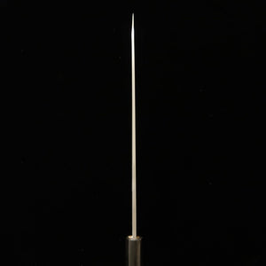 Miura 三浦 gama superior, yanagiba de acero blanco nº2, acabado kasumi, mango de magnolia tipo castaña, para zurdos (240/300 mm)