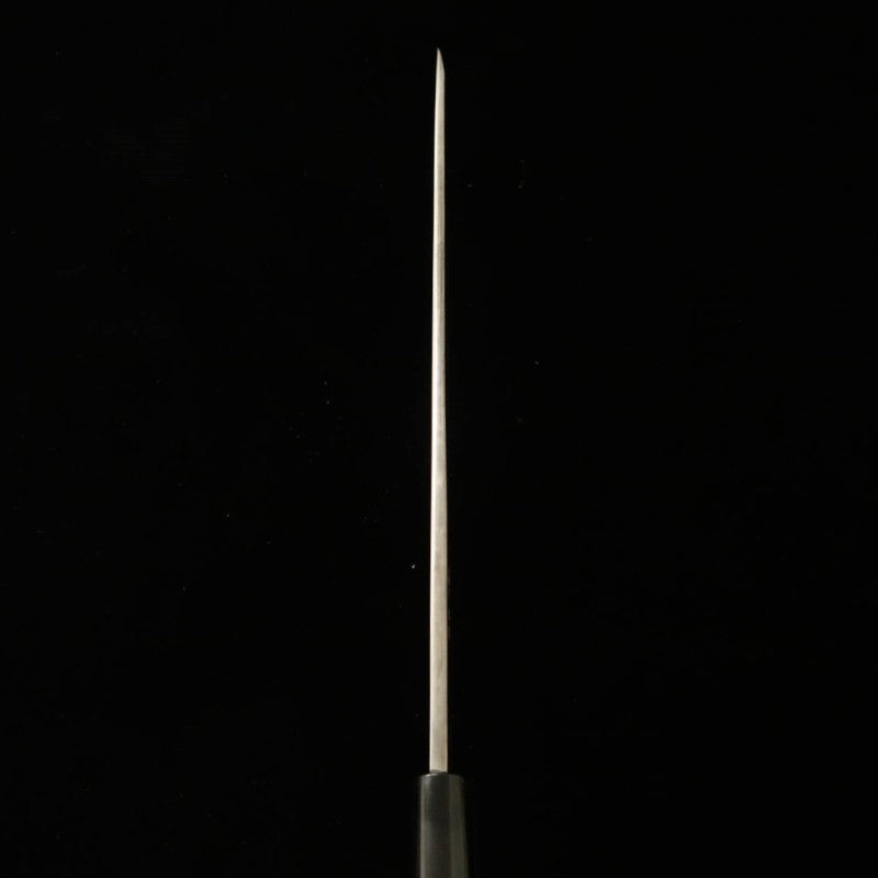 Miwa Yanagiba acier blanc n°1, finition noire, manche en orme (270 mm)