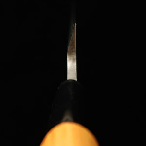 Miwa Yanagiba acier blanc n°1, finition noire, manche en orme (270 mm)