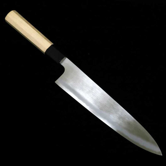 水野鍛錬所 MIZUNO TANRENJO 源昭忠 本鍛錬青鋼 牛刀 朴八角柄 (240mm)