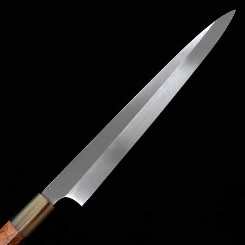  Yanagiba MIZUNO Tanrenjo Honyaki DX Aogami 2 com cabo Karin e bainha de magnólia (300mm)