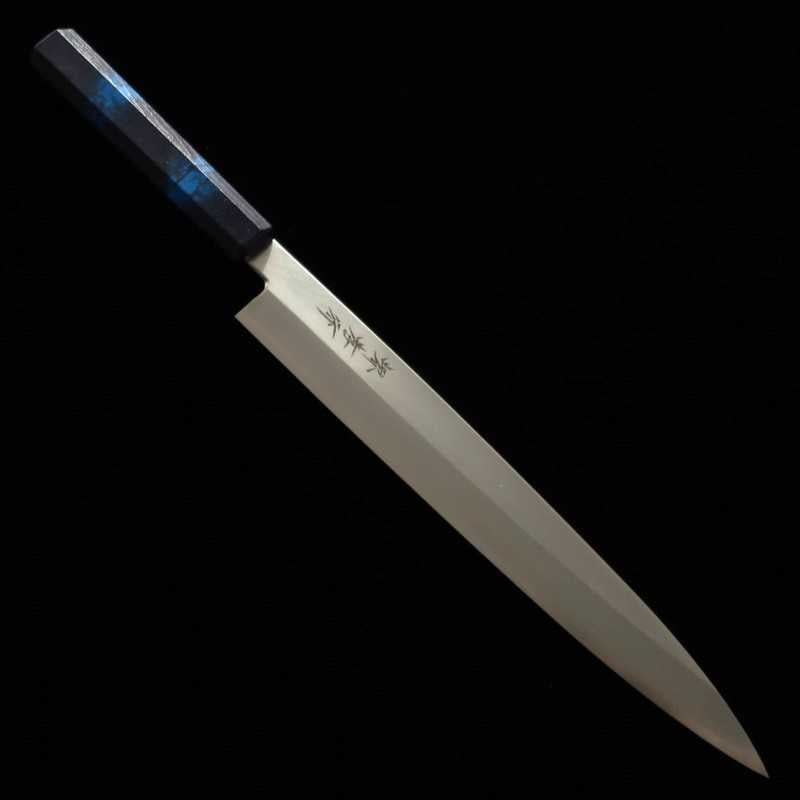 堺孝行 SAKAI TAKAYUKI モリブデン鋼 なないろ 群青べっ甲 柳刃 (270/300mm)