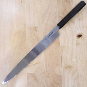 SUISIN Denshō yanagiba Shirogami n°1, poli miroir, manche octogonal en ébène (270/300 mm)