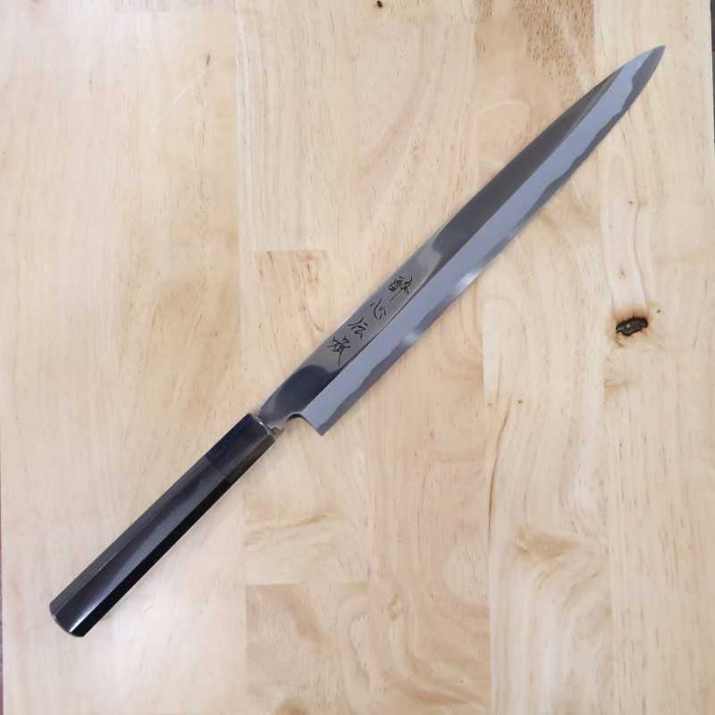 SUISIN Denshō yanagiba Shirogami n°1, poli miroir, manche octogonal en ébène (270/300 mm)