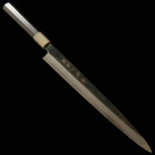 Kiritsuke yanagiba Hayate  SUISIN por Itsuo Doi Aogami 2 Honkasumi Acabamento Espelhado black (300mm)