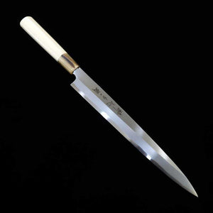 酔心 SUISIN Yanagiba Aço branco Nº 2 Cabo magnólia estilo castanha (240-360mm)