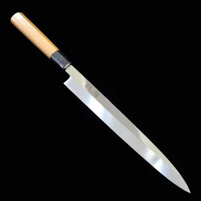 酔心SUISIN INOX Faca japonesa Yanagiba Honyaki cabo octogonal de madeira (240-300mm)