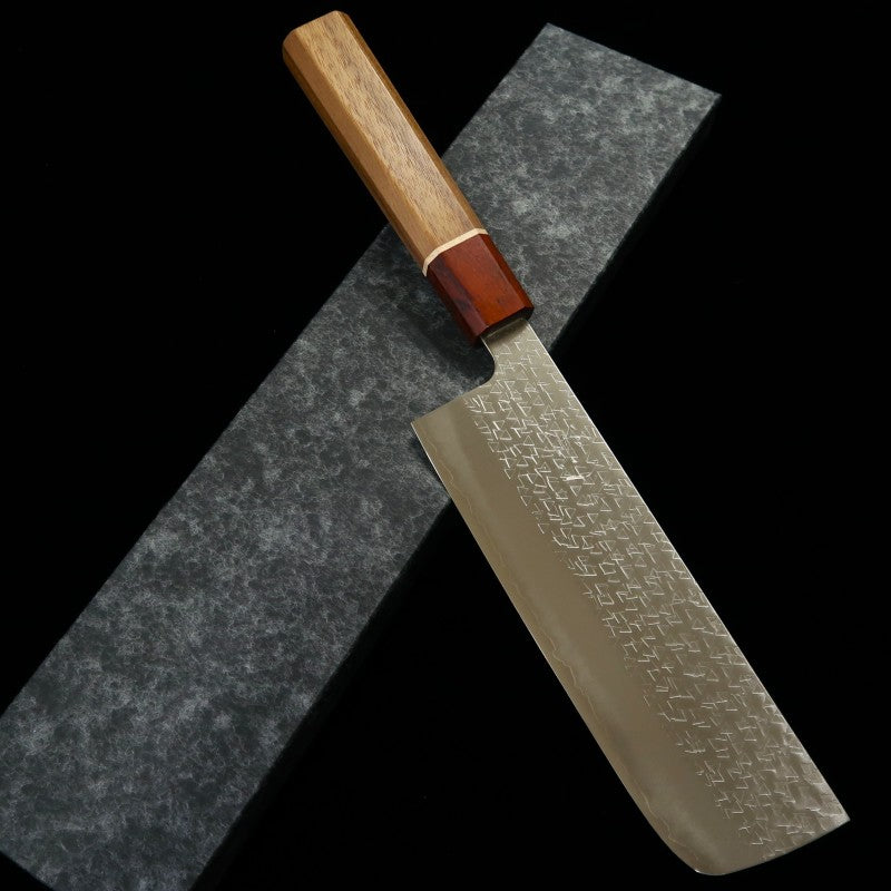 Miura Fubuki Nakiri SG2 Hammered Walnut Handle (165mm) 
