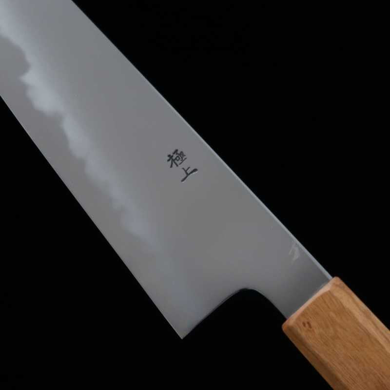 KAGEKIYO haut de gamme, acier blanc n°2, manche octogonal en cerisier, couteau japonais (210/240 mm)