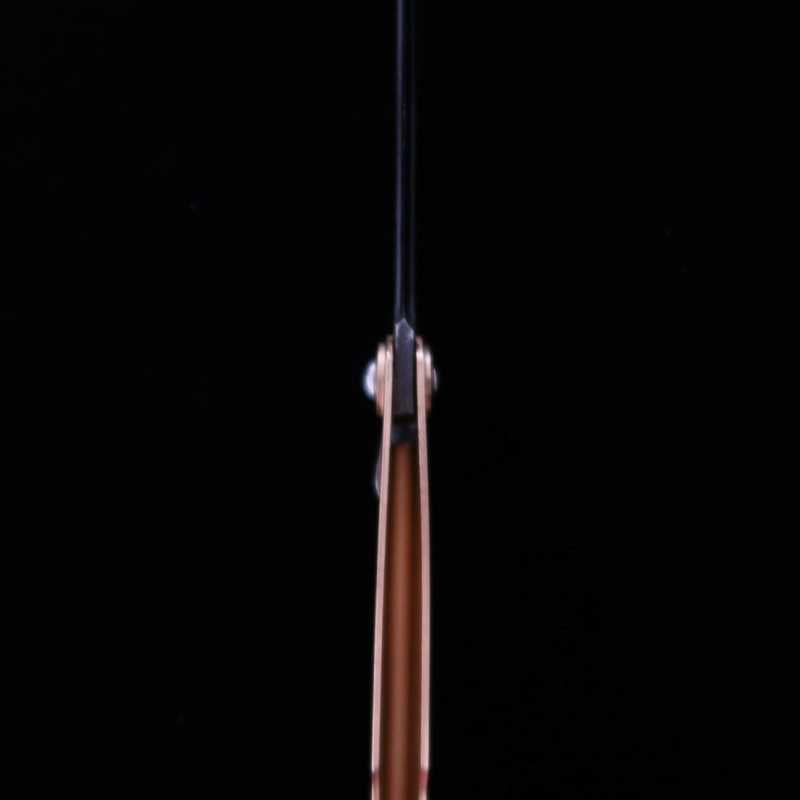 Nagaokanekoma HIGONOKAMI Higonokami Lame Blue Steel Manche en laiton Phénix (72/90 mm)