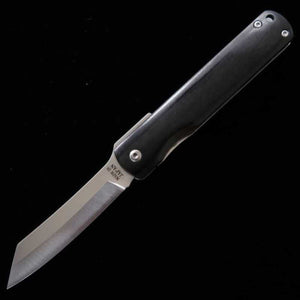 HIGONOKAMI da Fábrica Kanekoma Nagao 【Série Woody】Higonokami trava liner VG10 laminado cabo preto (70mm)