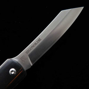 HIGONOKAMI da Fábrica Kanekoma Nagao 【Série Woody】Higonokami trava liner VG10 laminado cabo preto (70mm)