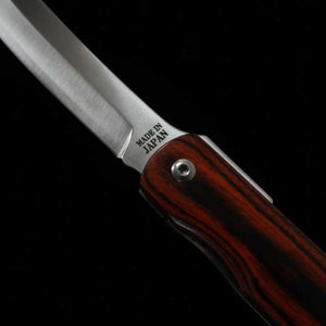Nagao Kanekoma HIGONOKAMI 【série Woody】Higonokami liner lock VG10 sandwich, manche en acajou (70 mm)