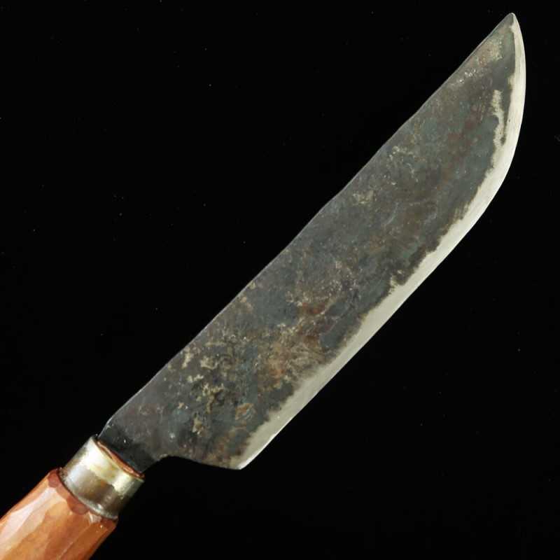 カニマン鍛治工房 シマ包丁（両刃 白紙二号 タカチ柄 (180mm)