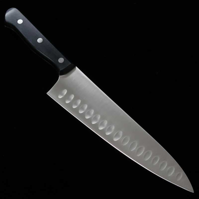 MADAM Madame Cuchillo de chef para salmón molibdeno con alveolos (200 mm)