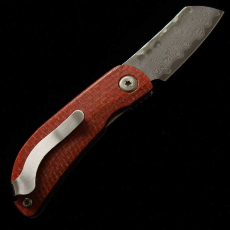 Canivete MCUSTA Inox VG-10 Damasco Preto/Laranja (45mm)