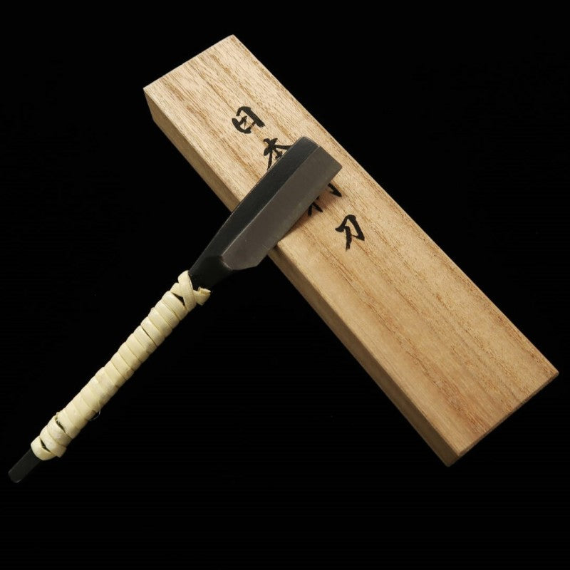 冨田作 日本剃刀 青鋼  藤巻柄 (40mm)