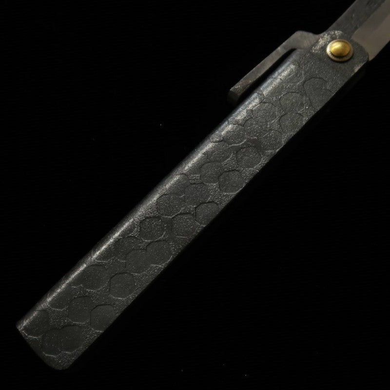 Tomita Higo Knife Iron Forged Hammered Black-Finished (90mm)