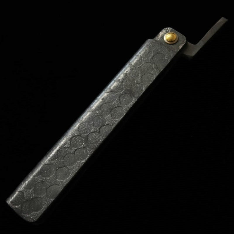 Tomita Higo Knife Iron Forged Hammered Black-Finished (90mm)