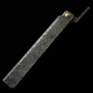 Tomita Higo Knife Iron Forged Hammered Black-Finished (90mm)