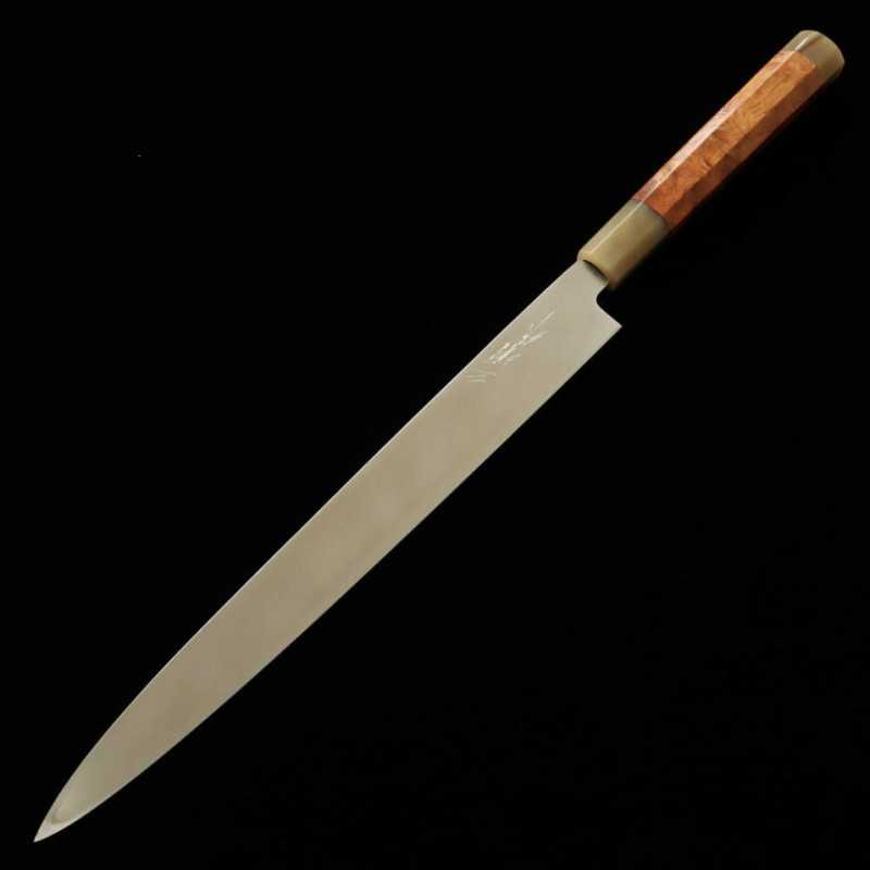 Yanagiba MIURA Inox Ginsan com linha Chinagashi bainha Magnolia (300mm)