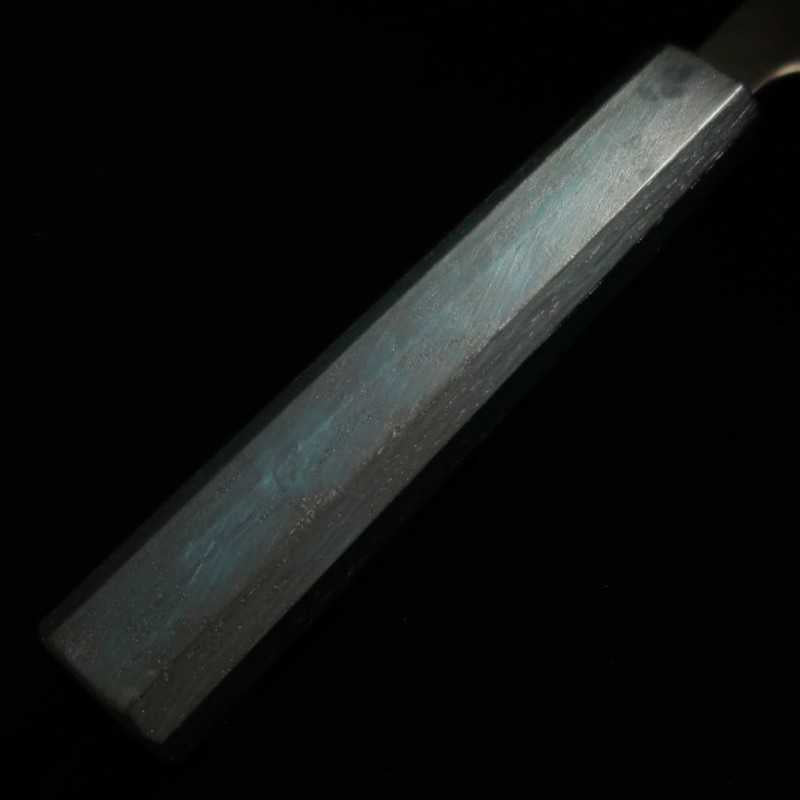 MIURA Miura Shirogami #1 laminado con acero inoxidable Gyuto mango índigo (180/210 mm)