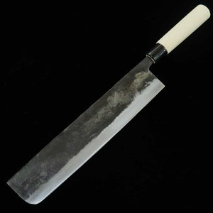 Cuchillo forjado para puerro, acabado kurouchi, afilado estilo Hama, SK-5 (300 mm)