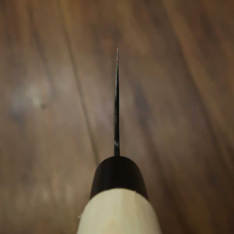 Cuchillo forjado para puerro, acabado kurouchi, afilado estilo Hama, SK-5 (300 mm)