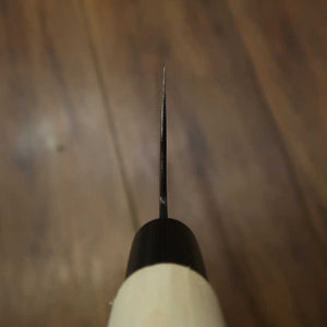 Cuchillo forjado para puerro, acabado kurouchi, afilado estilo Hama, SK-5 (300 mm)