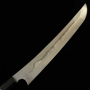 NIGARA Sakimaru Yanagiba Shirogami No. 1 Honyaki Silver Wrapped Ebony Handle (300mm)